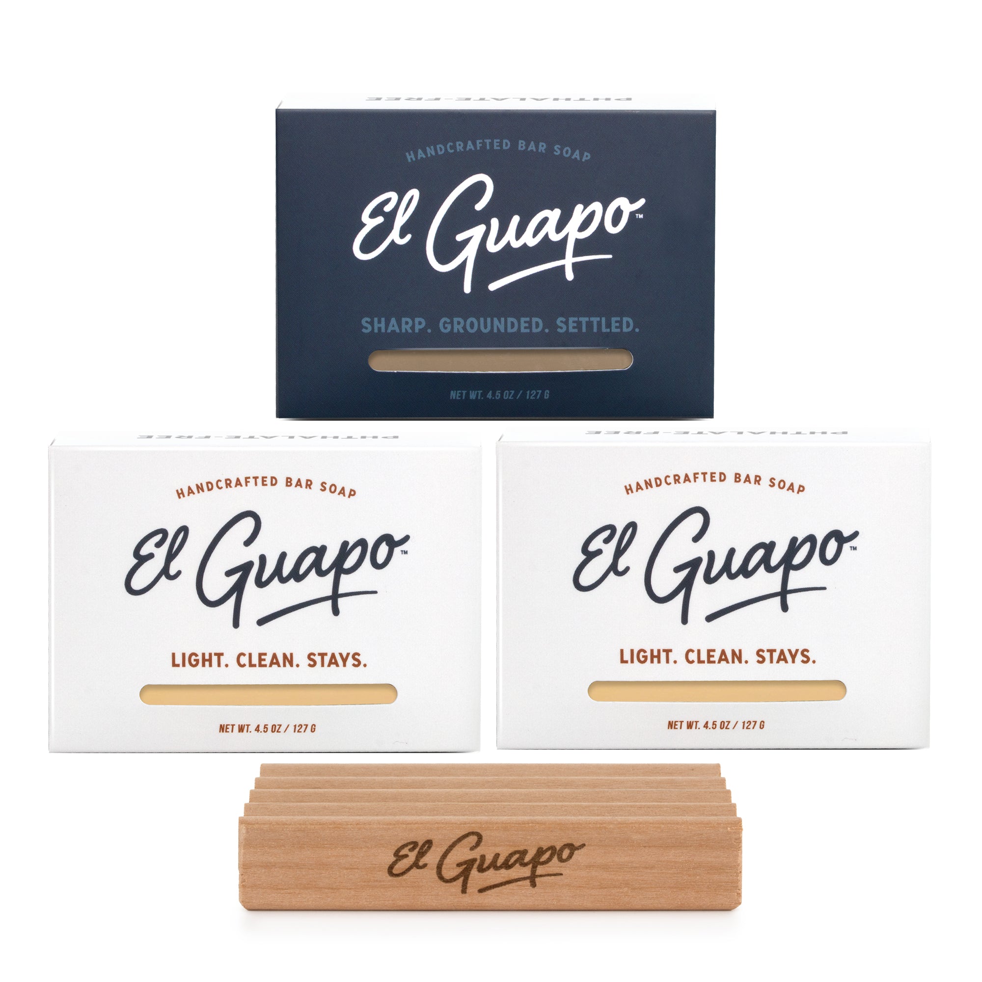3 Handcrafted Soap Bars + Free Soap Dish