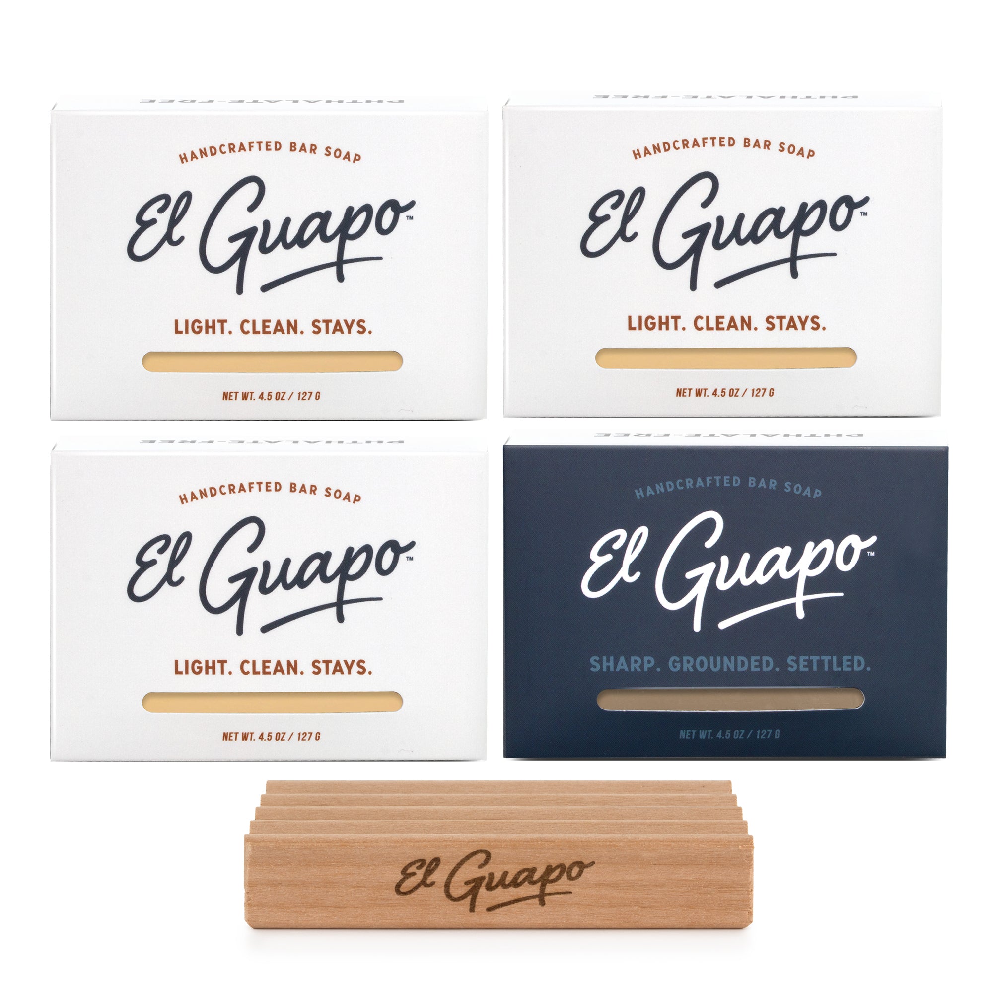 4 Handcrafted Soap Bars + Free Soap Dish + Free Shipping