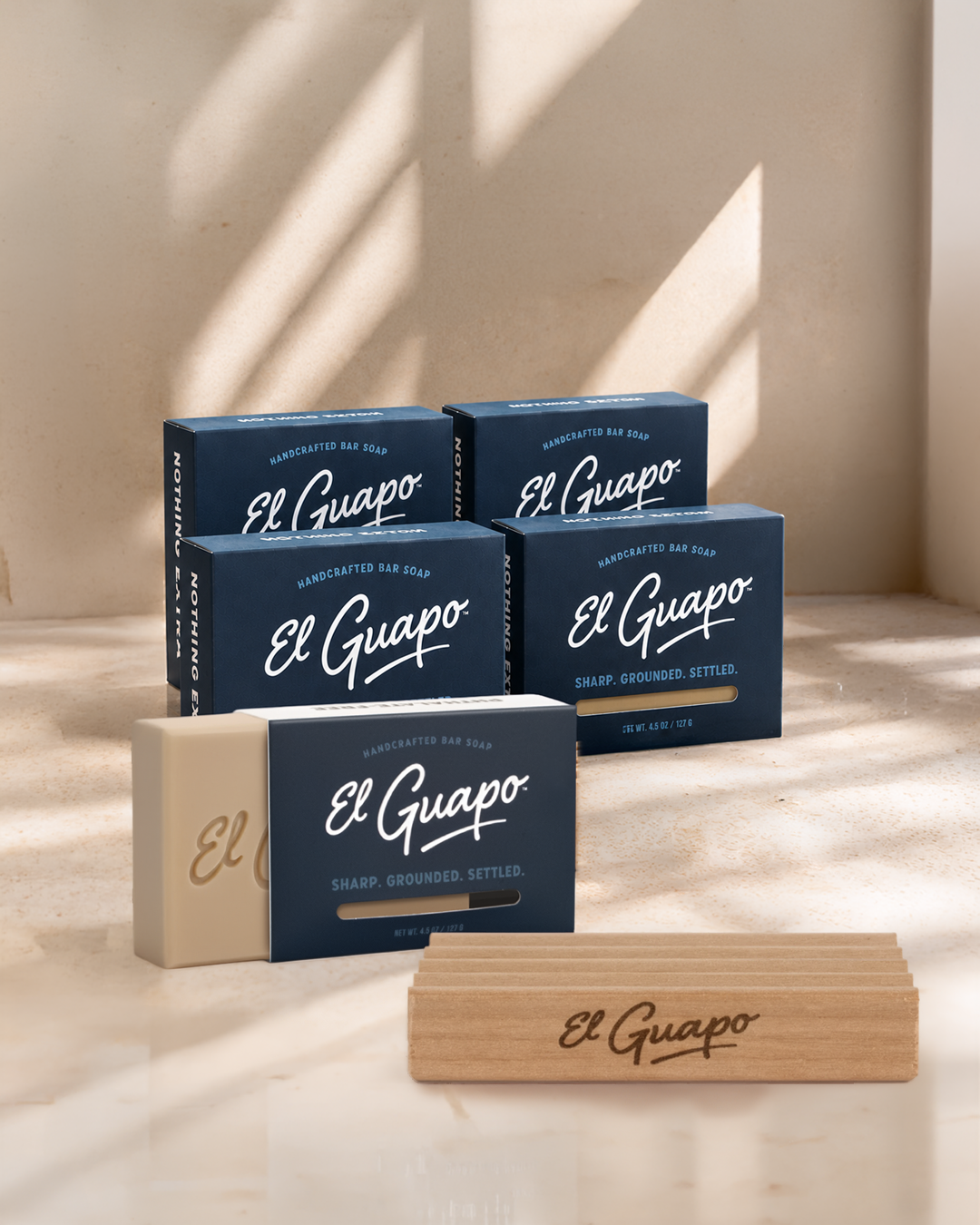 4 Handcrafted Soap Bars + 1 Complimentary Bar + Free Soap Dish + Free Shipping