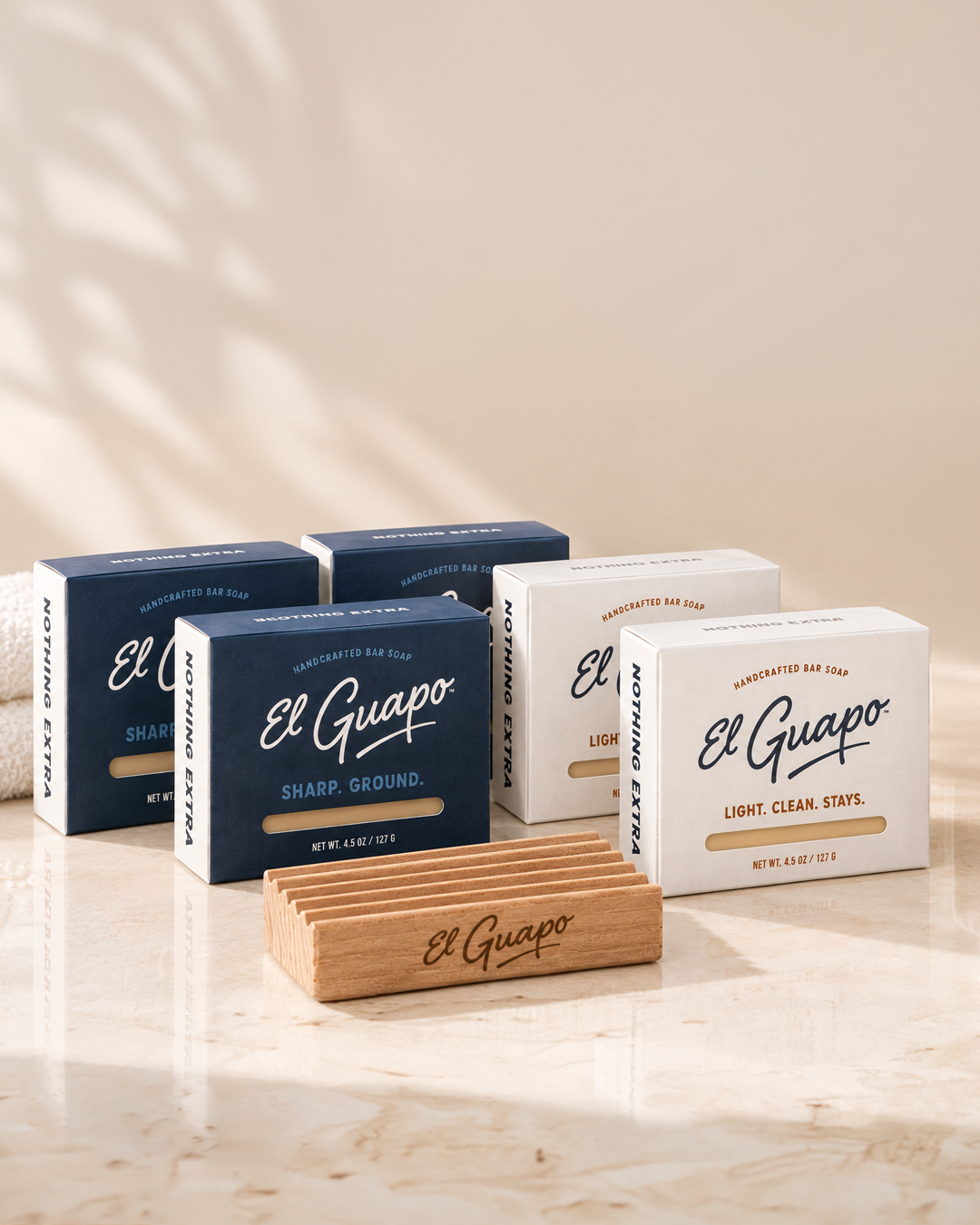 4 Handcrafted Soap Bars + 1 Complimentary Bar + Free Soap Dish + Free Shipping